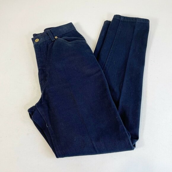 St. John Denim - St. John's Womens High-Rise Skinny Jeans Blue Size 4 Dark Wash Denim Pants